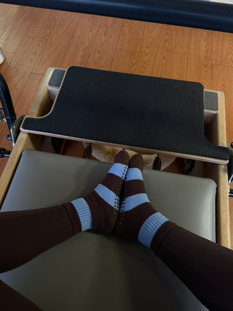 Sporty Stripe Pilates Grip Sock