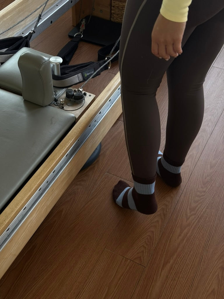Sporty Stripe Pilates Grip Sock